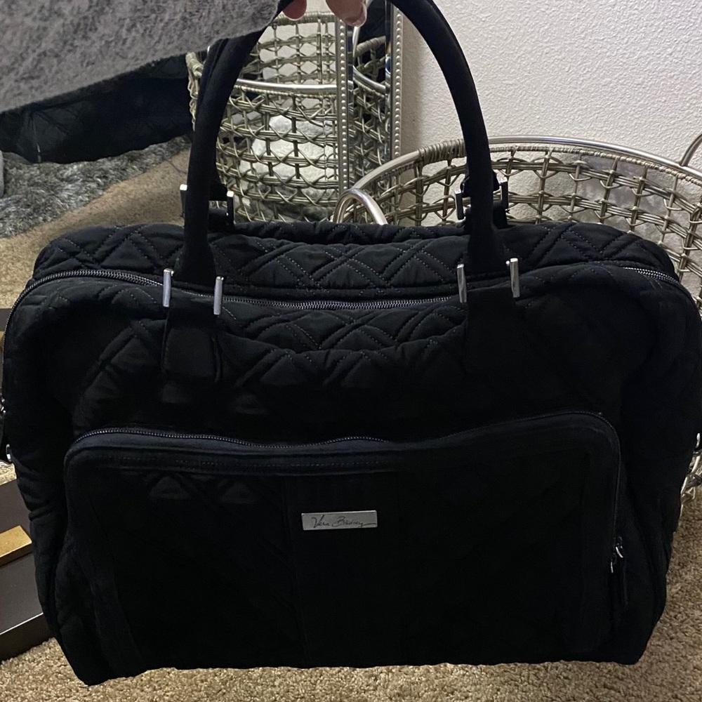Vera Bradley Microfiber Weekender in Black